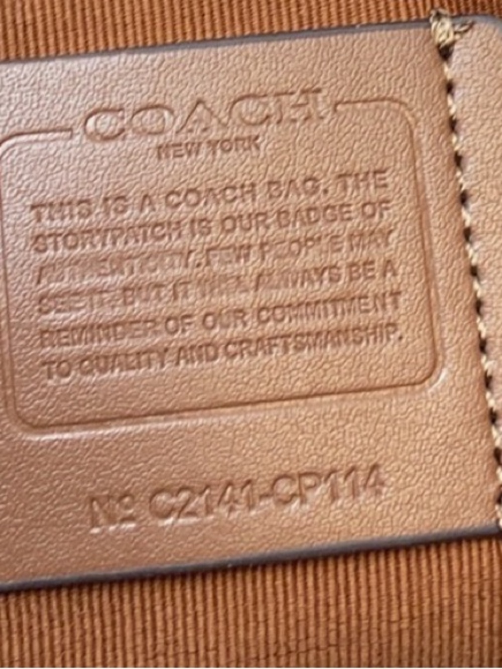 Coach Brown Canvas & Leather Shoulder Bag with Front Buckle Pockets - Picture 8 of 9
